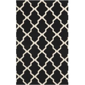 Tapis Laine Noir/Neutre 122 X 183 cm