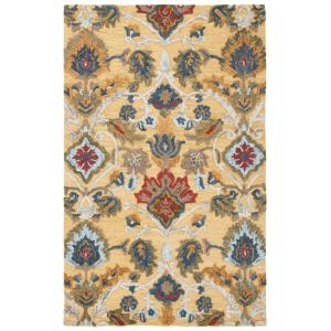 Tapis Laine Or/Multicolore 61 X 91 cm