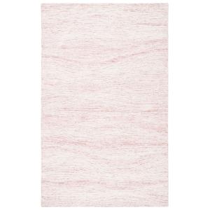 Tapis laine rose/ivoire 152 x 244 cm