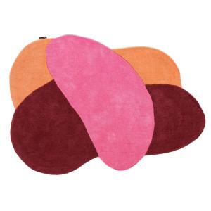 Tapis Laine Tissé à la main forme fleur Rose 133x190