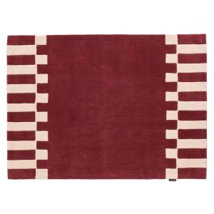 Tapis Laine Tissé à la main géométrique Bordeaux 200x290