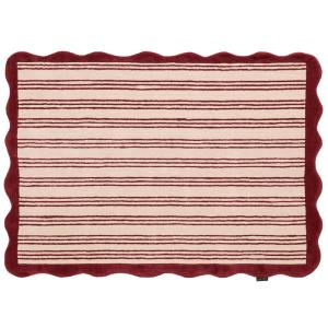 Tapis Laine Tissé à la main rayures Bordeaux 200x290