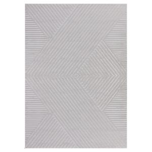Tapis laineux à motif en relief Gris 200x290cm