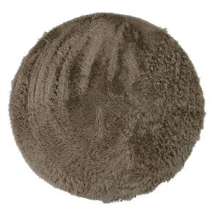 Tapis lavable à base fine souple extra doux taupe diam.160