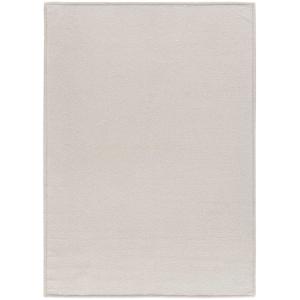 Tapis lavable au design neutre en blanc, 80x150 cm