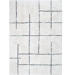 Tapis lavable berbère en coton écru 160x230