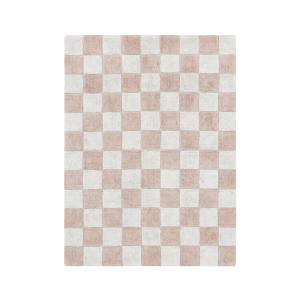 Tapis lavable carreaux de cuisine, 160x120 cm, rose