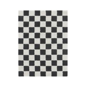 Tapis lavable carreaux de cuisine noir 120x160cm