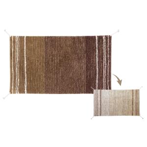 Tapis lavable en coton marron 80x140
