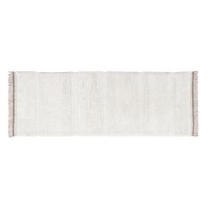 Tapis lavable en laine blanc 80x230