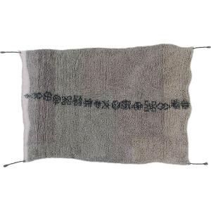 Tapis lavable en laine gris 140x200