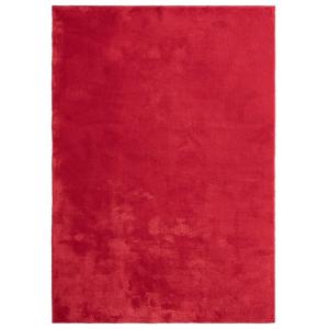 Tapis lavable et antidérapant, uni, rouge, 140 x 200 cm