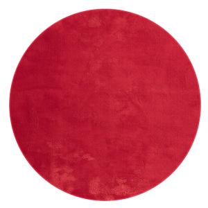 Tapis lavable et antidérapant, uni, rouge, 200 cm, rond