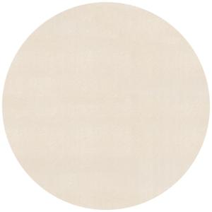 Tapis lavable moelleux élégant uni, Beige, 120 cm Ronde