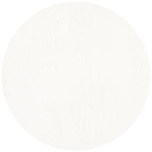Tapis lavable moelleux élégant uni, Crème, 120 cm Ronde
