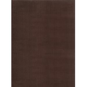 Tapis lavable moelleux élégant uni, Marron, 80 x 300 cm