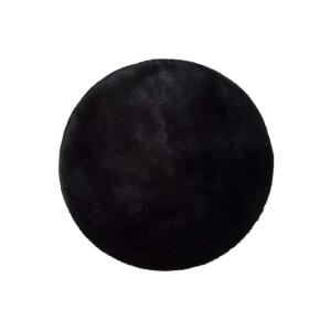Tapis lavable noir extra doux, 120Ø cm