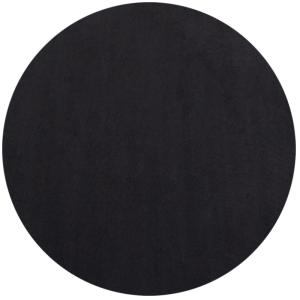 Tapis Lavable Rond en microfibre douce - Noir 120x120cm