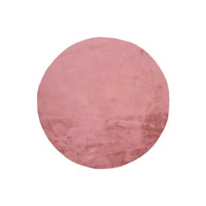 Tapis lavable rose extra doux, 120Ø cm