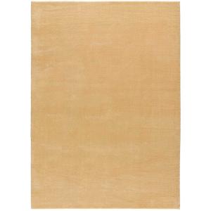 Tapis lavable uni moutarde antidérapant, 200x290 cm
