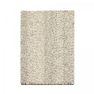 Tapis longs poils shaggy tissé en laine au motif faux uni e…