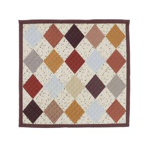 Tapis matelassé multicolore en coton organique H97x103cm