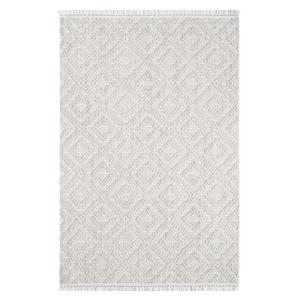 Tapis Mira Relief à franges Beige 160x230cm
