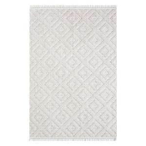 Tapis Mira Relief à franges Crème 140x200cm