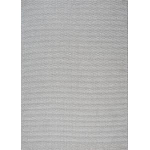 Tapis Mirella moderne tissage structuré, Gris, 80 x 250 cm