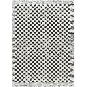 Tapis Moderne à Motif Damier Noir 200x275