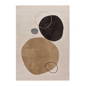 Tapis moderne beige/noir 120x180 cm