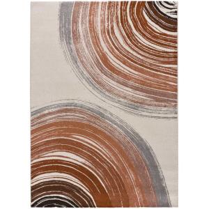 Tapis moderne beige/rouille 120x170 cm