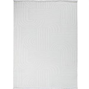 Tapis moderne crème à motifs géométriques 120x180