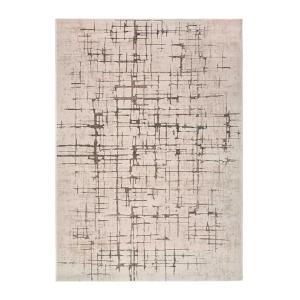 Tapis moderne crème / marron 160x235 cm
