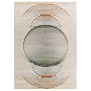 Tapis moderne crème/vert/rouille 120x170 cm