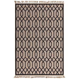 Tapis moderne en coton noir 120x170 cm