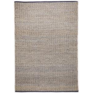 Tapis moderne en jute et denim fait à la main bleu 160x230