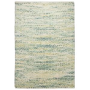Tapis moderne en laine fait à la main vert 140x200
