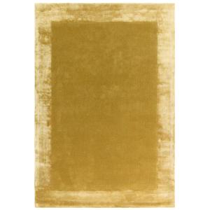 Tapis moderne en laine fait main jaune 120x170 cm