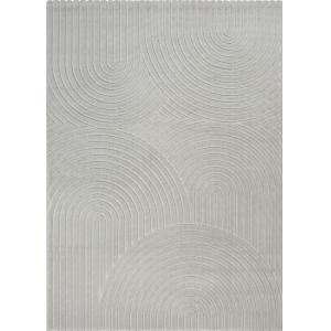 Tapis moderne extérieur, gris, 200 x 280 cm