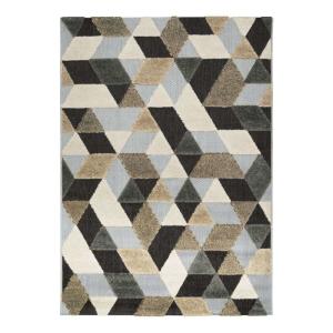 Tapis moderne extérieur  intérieur gris, noir brun 120x170