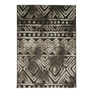 Tapis moderne extérieur  intérieur noir brun 120x170