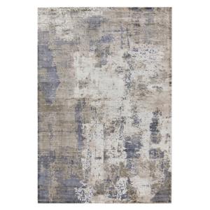 Tapis moderne fait main en Viskosebleu anthracite 160x230 cm