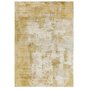 Tapis moderne fait main en Viskosejaune moutarde 200x290 cm