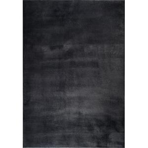 Tapis moderne fausse fourrure, noir, 160 x 220 cm