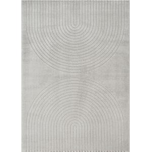 Tapis moderne salon scandinave, gris, 80 x 150 cm