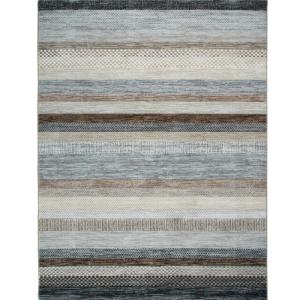 Tapis moderne scandinave lignes marron 160x230