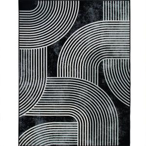 Tapis moderne scandinave noir 190x240
