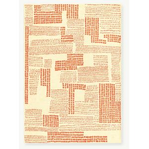 Tapis moderne tissé plat  orange 200x280 cm