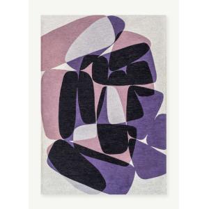 Tapis moderne tissé plat ROCKY Violet 200x280 cm